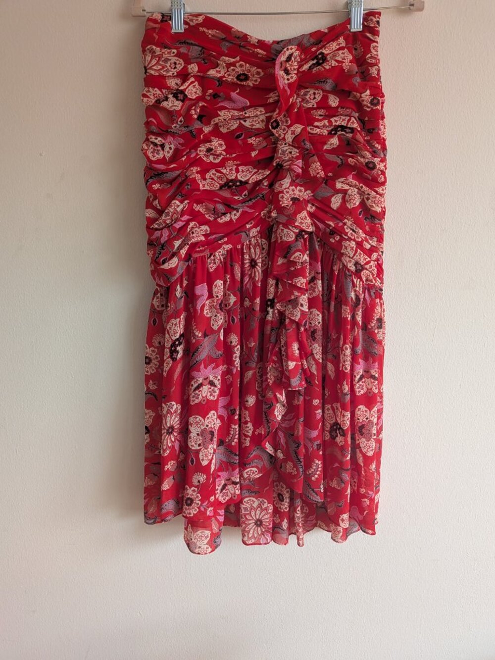 Cinq A Sept GORGEOUS flowy rouched skirt size 4 - Picture 3 of 7